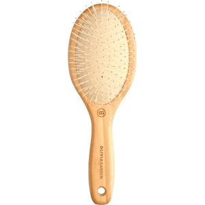 Olivia Garden Haarbürsten Bamboo Touch Ovale Entwirrungsbürste aus Bambus mit genoppten Nylonborsten