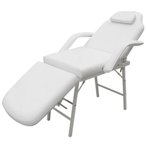 vidaXL Bærbar behandlingsstol kunstlæder 185x78x76 cm hvid