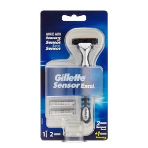 Gillette Sensor Excel Baberhøvl + 2 Barberblade + 1 Sensor3 blade