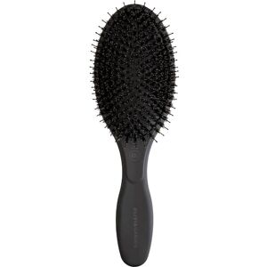 Olivia Garden Hårbørster Expert Care Oval Paddle brush 16-rækket, sort med vildsvinebørster og noprede styrestifter