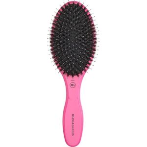 Olivia Garden Hårbørster Expert Care Oval Med vildsvin/nylon-børsterPaddle brush 16-række, pink