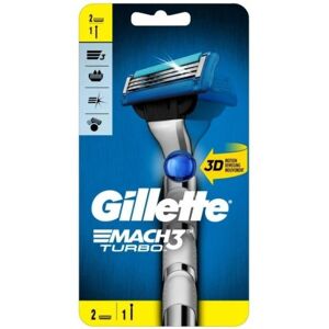 Gillette Mach 3 Turbo 3D barberhåndtag + 2 knive Refill