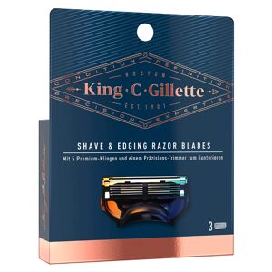 Gillette King Shave & Edging Razor Blades   3 stk.