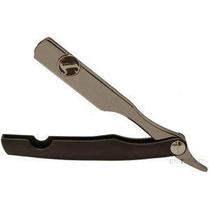 Irving Barber Company Straight razor, Matte Black & Gun Metal