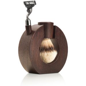 Mondial Shaving Mondial Holder til Barberkost og Skraber, Afrikansk wenge træ