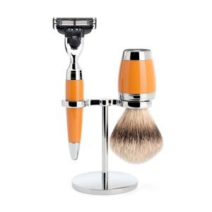 Mühle Barbersæt med Mach3 Skraber, Barberkost og Holder, Stylo, Butterscotch