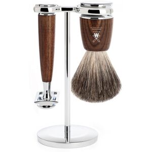 Mühle barbersæt med DE-skraber, Barberkost og Holder, Rytmo, Ask