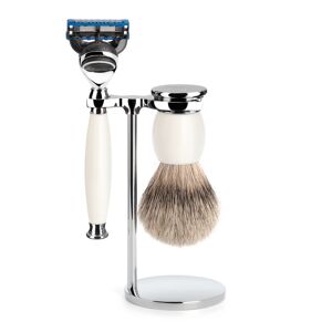 Mühle Barbersæt med Skraber, Silvertip Barberkost og Holder, Sophist, Porcelæn