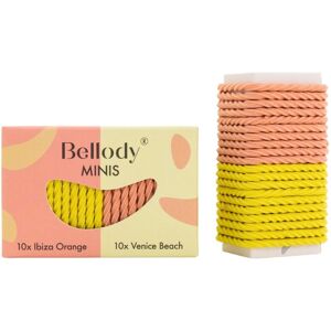 BELLODY Minis Hair Ties Ibiza Orange x10 + Venice Beach x10