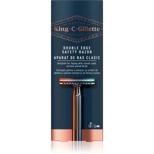 Gillette King C. Gillette Double Edge Safety Razor rasoir + lames de rasoir 5 pièces 1 pcs