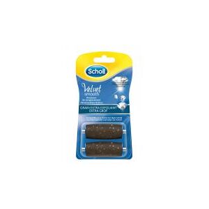 Scholl Velvet Smooth Express Pedi Cristaux de Diamants Grain Extra Exfoliant 2 Rouleaux de Remplacement - Boîte 2 rouleaux