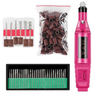 Ensemble de perceuse à ongles électrique avec bandes de ponçage pour nail art, kit de manucure et pédicure, ensemble de limes à ongles, forets professionnels, outils de polissage des ongles