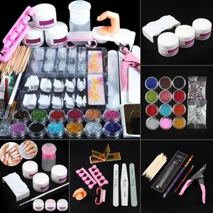 Poudre acrylique pour ongles, poudre pailletée, outils de décoration d ongles, moule 3D, outils d art des ongles, pointes d ongles, Extension, ensemble de sculpture, Kit de manucure