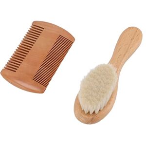 Brosse à cheveux en bois pur naturel pour bébé, peigne pour nouveau-né,  masseur de tête