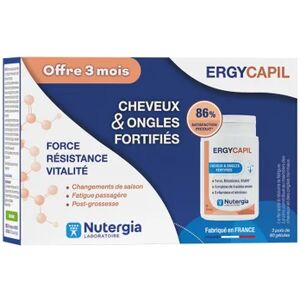 Nutergia Ergycapil Pack Cheveux et Ongles Fortifies 3x90caps