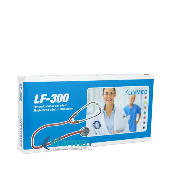 lifemed lf-300 stetoscopio adulti testina piatta nero