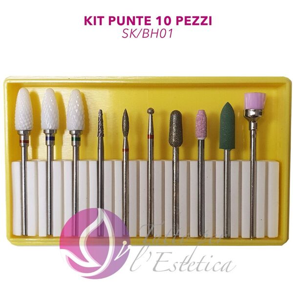 kit punte fresa in ceramica manicure dry cuticole in diamante 10 pz estetista onicotecnica punte per fresa estetista