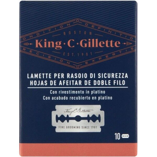 Antica Farmacia Orlandi Gillette King C Lamette Per Rasoio Di Sicurezza 10pz.