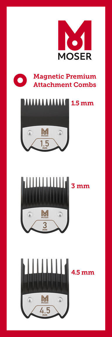 Moser Premium Magnetic Attachment Comb Set