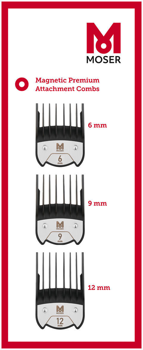 Moser Premium Magnetic Attachment Comb Set