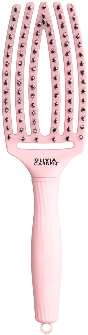 Olivia Garden Fingerbrush Combo Pastel Pink M, 6-reihig