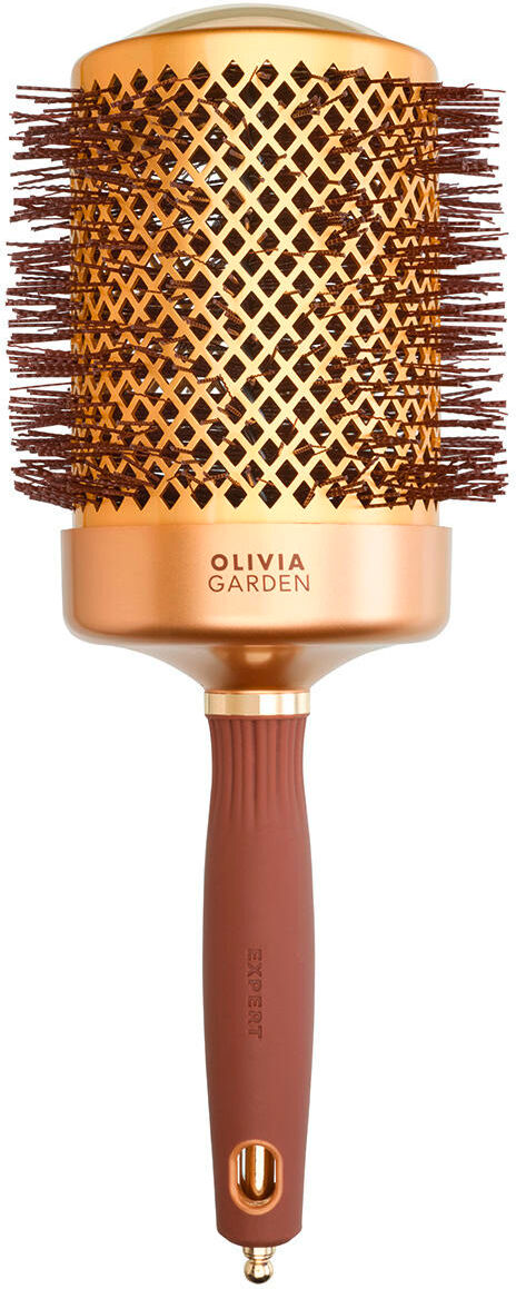 Olivia Garden Expert Blowout Shine Crimped Bristles oro e marrone Ø 80 mm oro e marrone