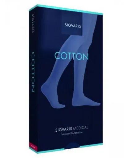 SIGVARIS AD Cotton CO1 Gambaletto Compressivo Punta Aperta Colore Naturale Taglia 5 L Lungo