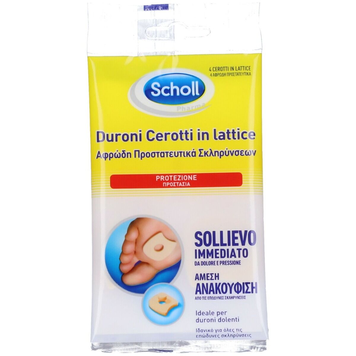 Scholl Cerotti In Lattice Protezione Duroni 4 Cerotti