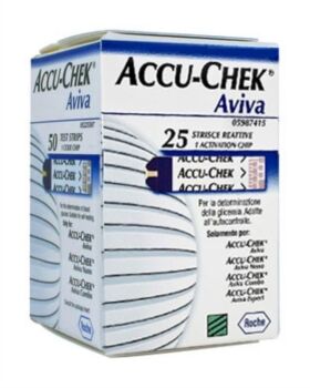 Accu-Chek Linea Controllo Glicemia Aviva 25 Strisce Rilevatrici