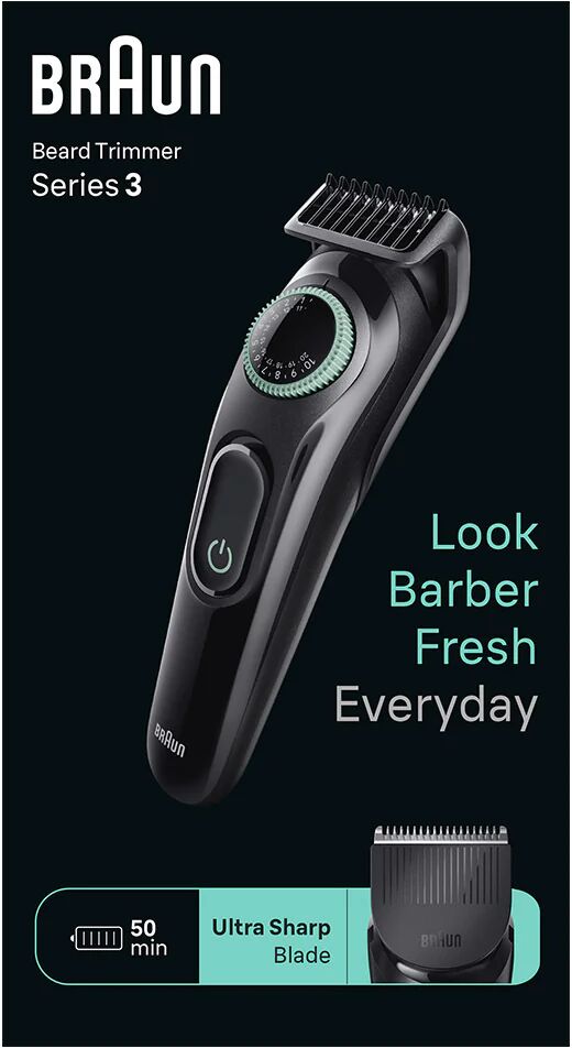 Braun BeardTrimmer 3 BT3411 Regolabarba Uomo