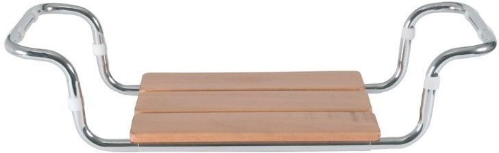 Moretti Sedil vasca in legno con mensole cromate (RS921)