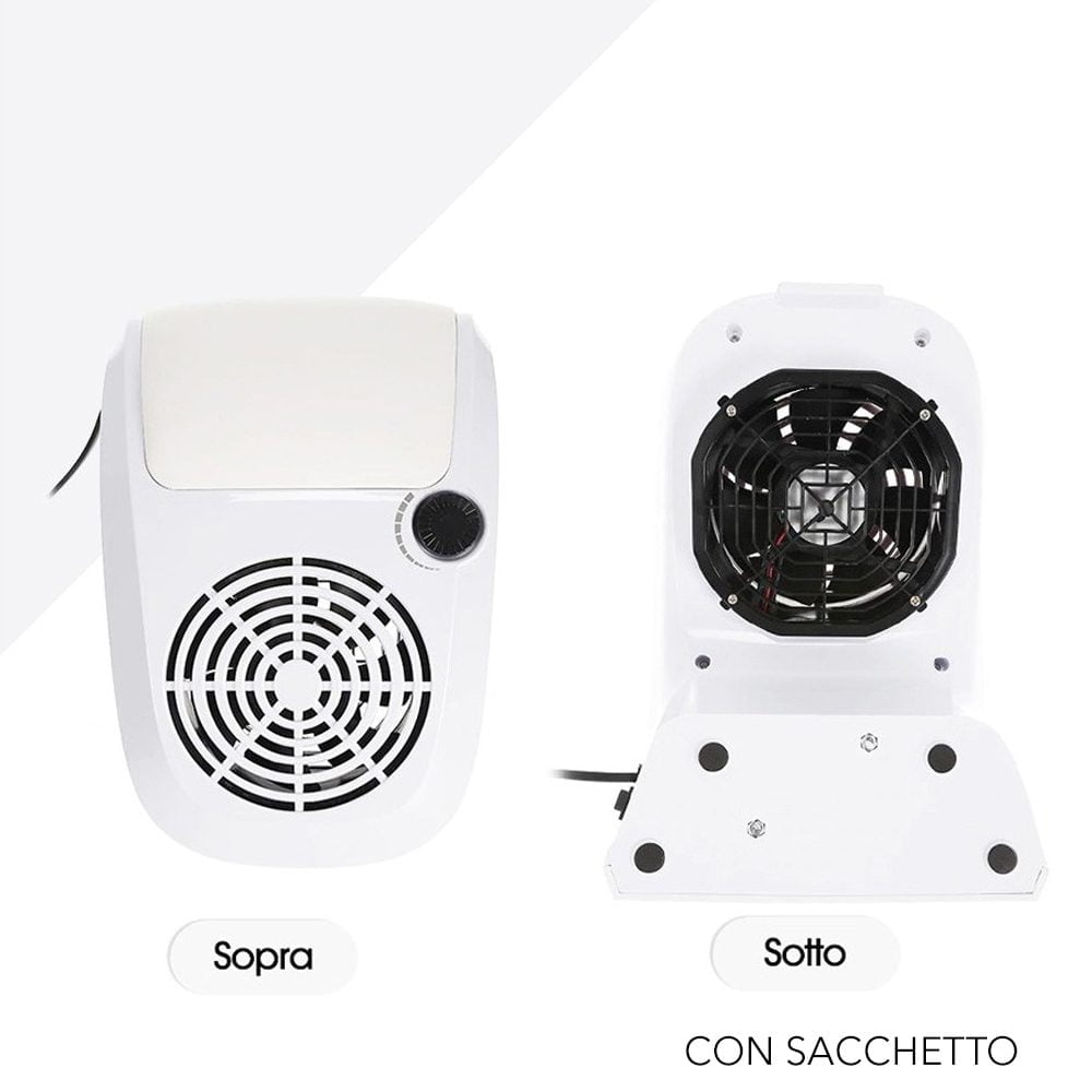 ASPIRATORE DA TAVOLO CON SACCHETTO 40W POTENTE PER ESTETISTA CENTRO ESTETICO MANICURE NAIL ART POLVERI