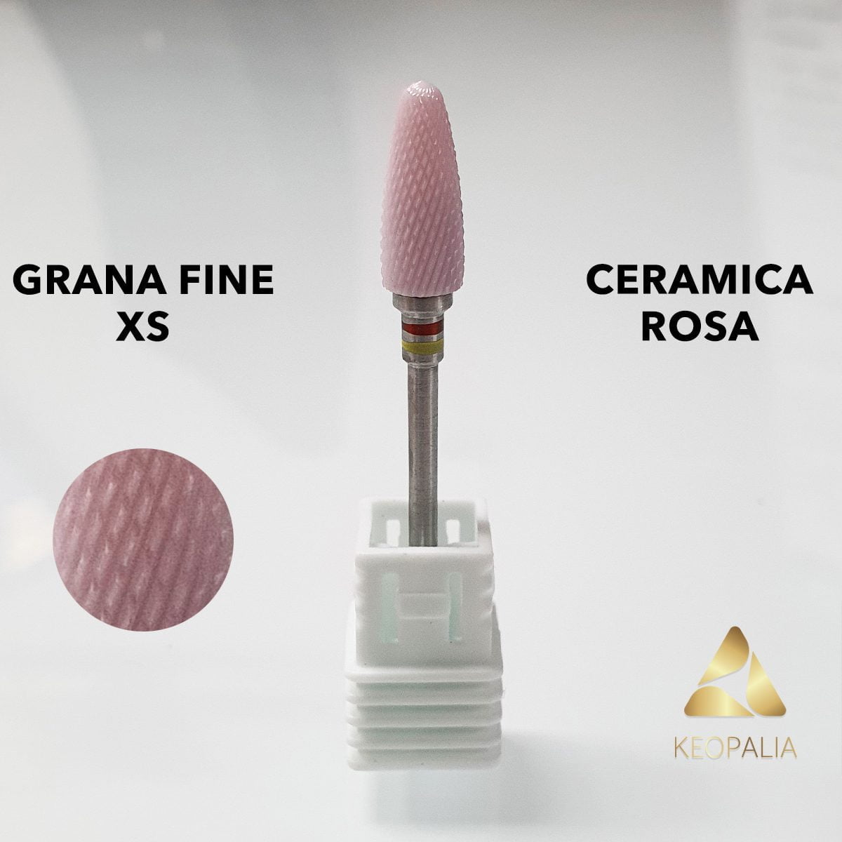 PUNTA IN CERAMICA ROSA "FX" EXTRASOTTILE PER FRESA MANICURE RICOSTRUZIONE UNGHIE