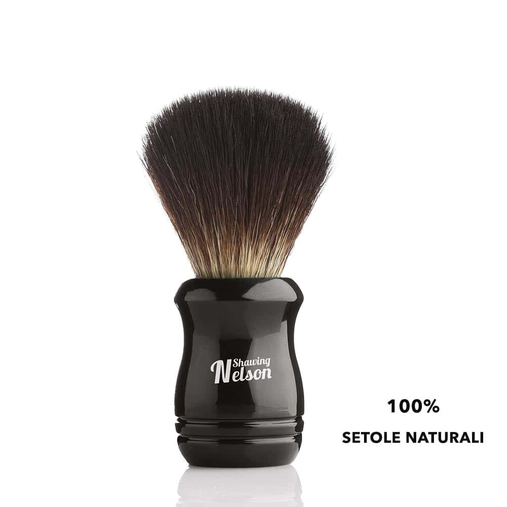 PENNELLO DA BARBA SETOLE NATURALI Shaving Nelson