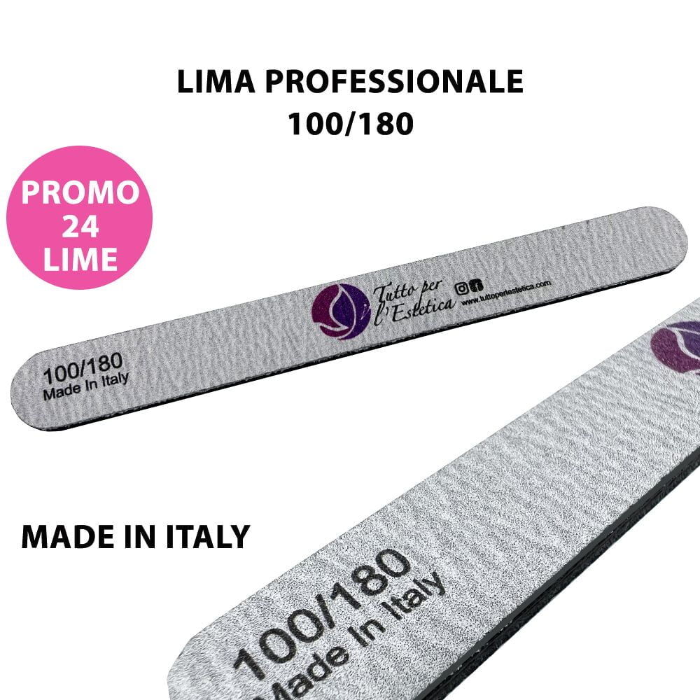 25 Lime ITALIANE 2 facce grana 100 180 per estetista centro estetico manicure nail nailart