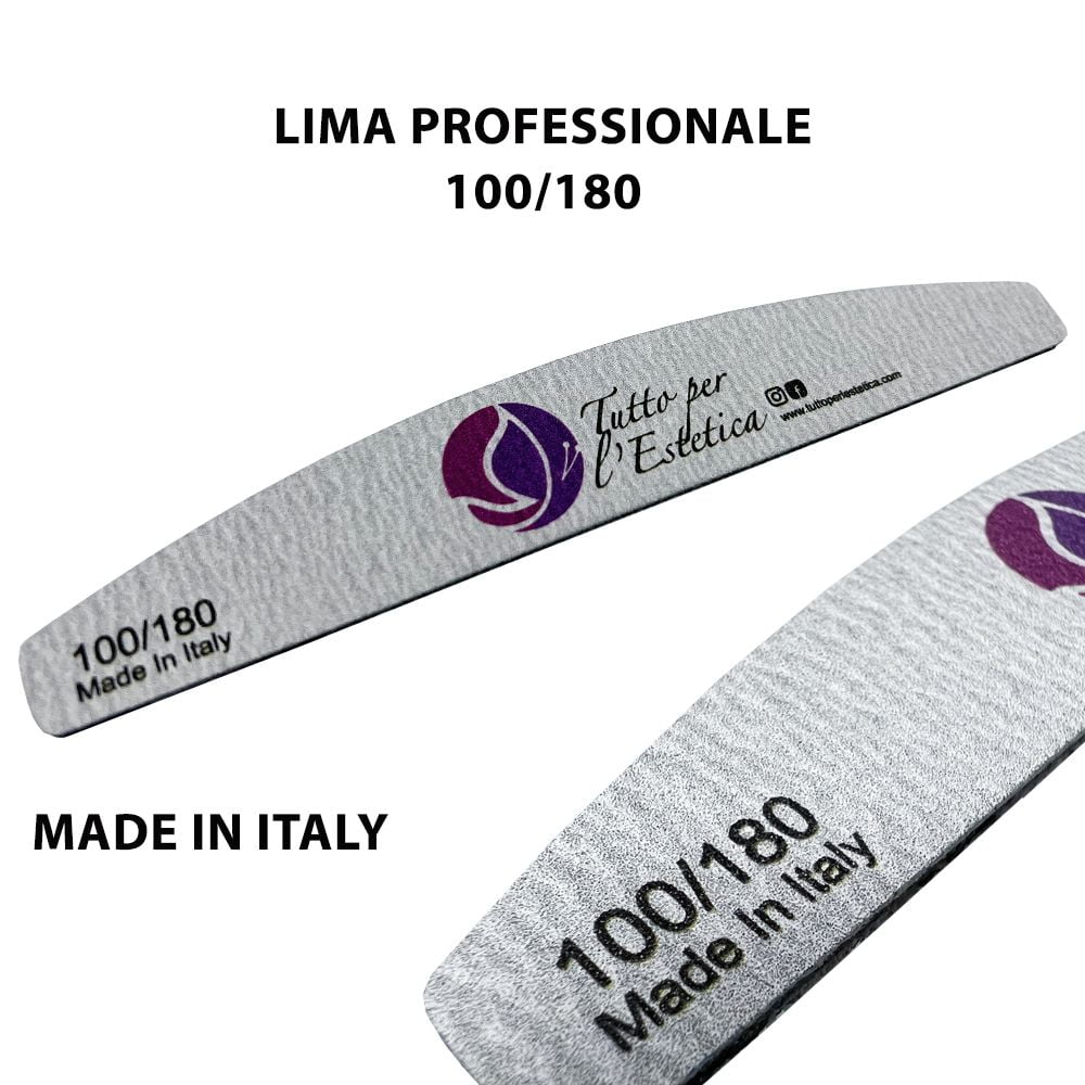 Lima ITALIANA 2 facce grana 100 180 per estetista centro estetico manicure nail nailart