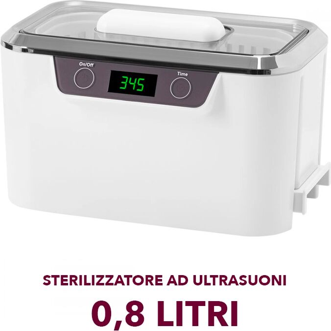 Sterilizzatore ad ultrasuoni per estetista, pulizia e sterilizzazione degli strumenti per centro estetico 0.8 litri 60W