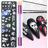 Mxming Nail Art Stempelen Plaat Stempel Spons Pen Halloween Pompoen Vleermuizen Voor Template Stempel Stencil Gereedschap Kit Nail Art Stempelen Platen Set