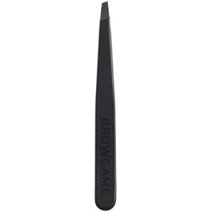 Browgame Cosmetic Signature Tweezer Slanted - Soft Touch - Blackout