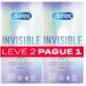 Durex Invisible Extra 12 Preservativos + OFERTA 12 Preservativos