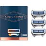 Gillette King neck razor blades x 3 cartridges