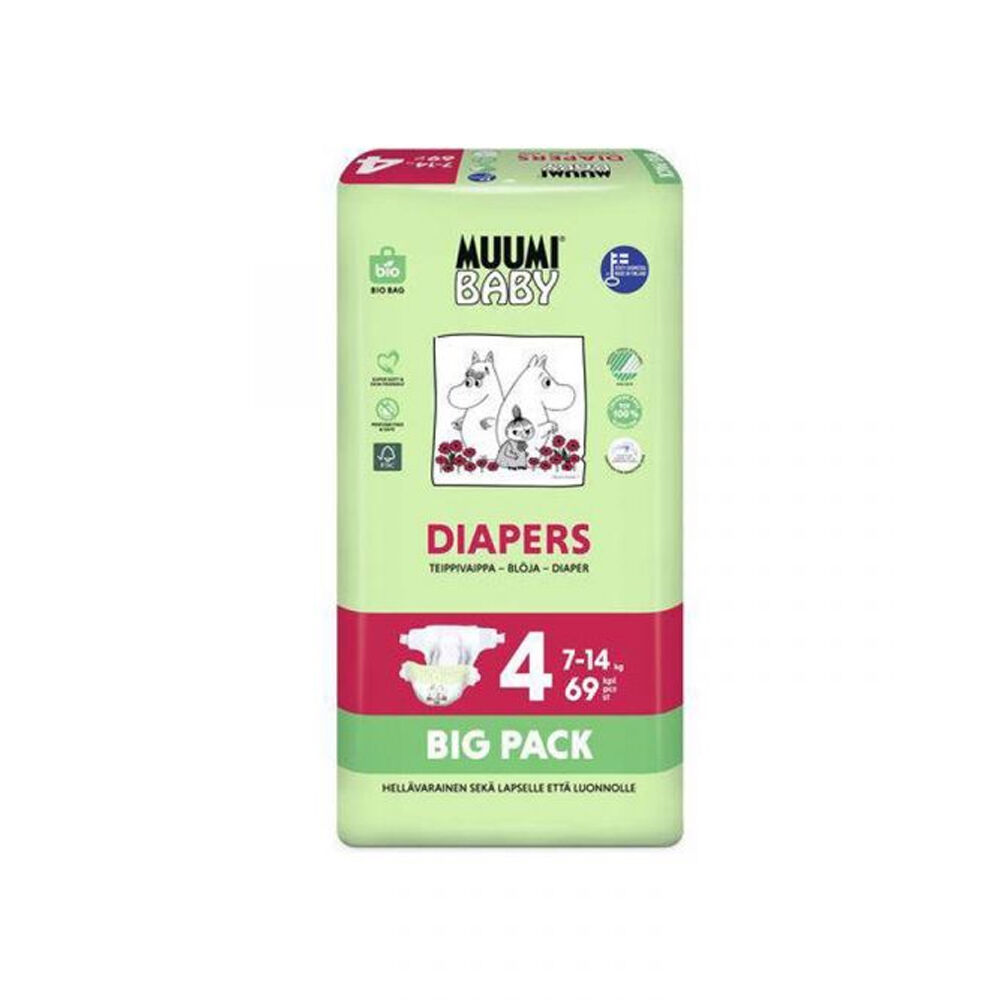 Muumi Baby Fraldas T4 7-14kg x69