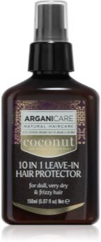 Arganicare Coconut 10 in 1 Leave-In Hair Protector tratamento de fortalecimento sem enxagúe para cabelo seco 150. Coconut 10 in 1 Leave-In Hair Protector