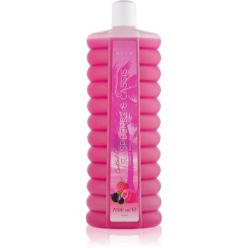 Avon Bubble Bath Raspberry & Cassis espuma de banho com aromas de framboesas 1000 ml. Bubble Bath Raspberry & Cassis