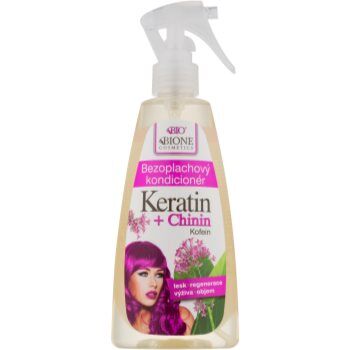 Bione Cosmetics Keratin + Chinin condicionador sem enxaguar 260 ml. Keratin + Chinin