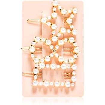 BrushArt Hair Clip Ganchos 3 pçs Pearl Shapes. Hair Clip