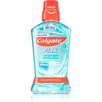 Colgate Plax Active Sea Salt elixir antiplaca sem álcool 500 ml. Plax Active Sea Salt