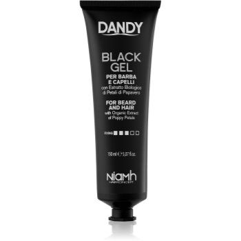 DANDY Black Gel gel negro para cabelo e barba grisalhos 150 ml. Black Gel