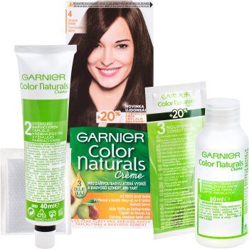 Garnier Color Naturals Creme coloração de cabelo tom 4 Natural Brown. Color Naturals Creme