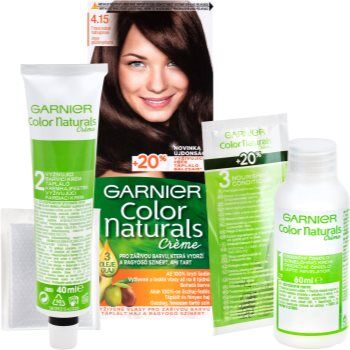 Garnier Color Naturals Creme coloração de cabelo tom 4.15 Frosty Dark Mahogany. Color Naturals Creme